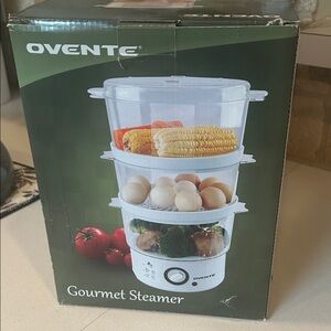 Ovente White Electric Food Gourmet Steamer